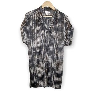 MaxMara silk sleeveless short sleeve tunic shirt dress